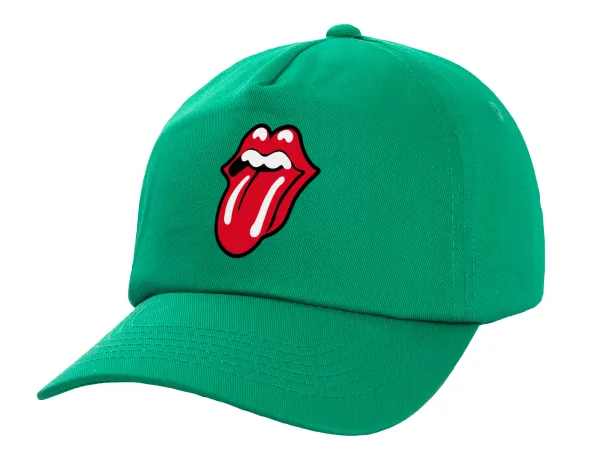 Rolling Stones Kiss — Καπέλο Ενηλίκων Baseball, 100% Βαμβακερό,  Πράσινο (ΒΑΜΒΑΚΕΡΟ, ΕΝΗΛΙΚΩΝ, UNISEX, ONE SIZE)