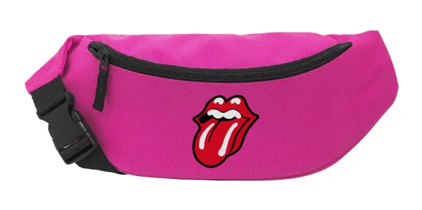 Rolling Stones Kiss — Unisex waist bag (banana) in PINK color with 2 pockets