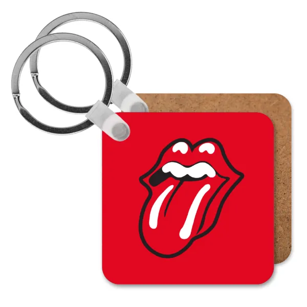 Rolling Stones Kiss — Ξύλινο τετράγωνο