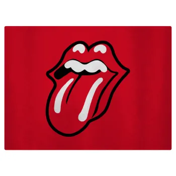 Rolling Stones Kiss, Επιφάνεια κοπής γυάλινη (38x28cm)