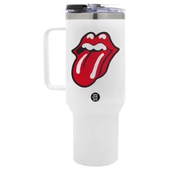 Rolling Stones Kiss, Mega Tumbler με καπάκι, διπλού τοιχώματος (θερμό) 1,2L
