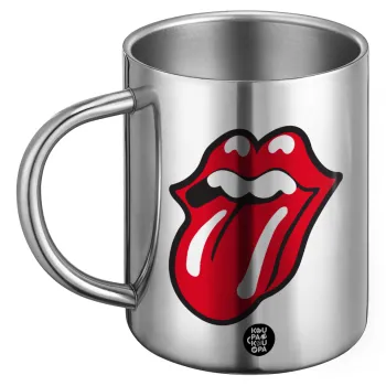Rolling Stones Kiss, BIG Mug Stainless steel double wall (450ml)