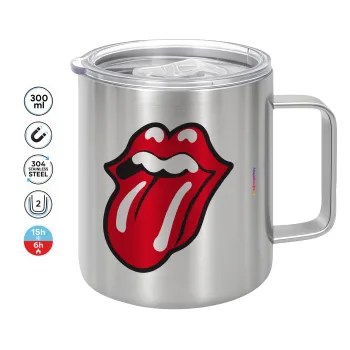 Rolling Stones Kiss, Mug Stainless steel double wall 300ml