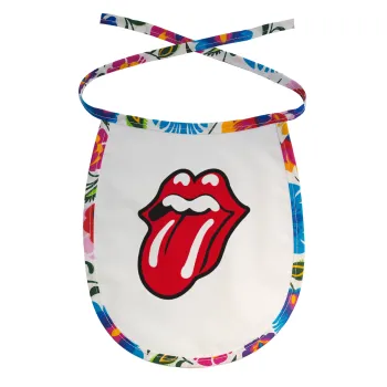 Rolling Stones Kiss, Σαλιάρα μωρού αλέκιαστη με κορδόνι Χρωματιστή