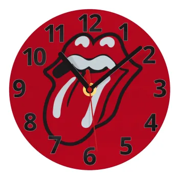 Rolling Stones Kiss, Ρολόι τοίχου γυάλινο (20cm)