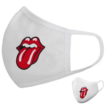 Rolling Stones Kiss, Μάσκα υφασμάτινη υψηλής άνεσης παιδική (Δώρο πλαστική θήκη)