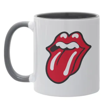 Rolling Stones Kiss, Mug colored grey, ceramic, 330ml