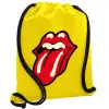 Backpack pouch GYMBAG Yellow, with pocket (40x48cm) & thick cords