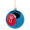 Στολίδι Χριστουγεννιάτικη μπάλα δένδρου Μπλε 8cm