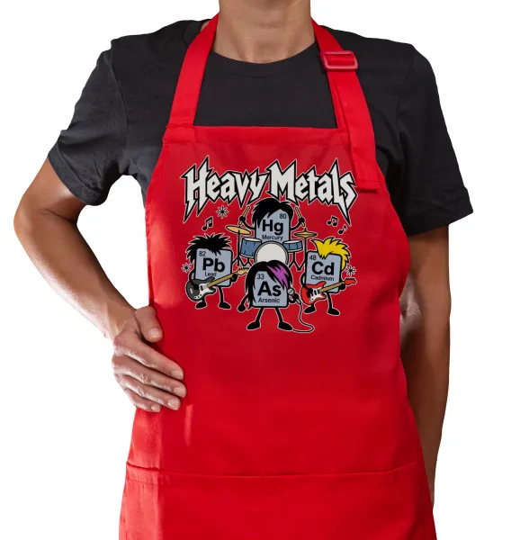 Heavy metals chemical — Κόκκινη Ποδιά μαγειρικής με τσέπες (ΕΝΗΛΙΚΩΝ)