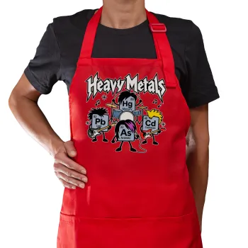 Heavy metals chemical — Κόκκινη Ποδιά μαγειρικής με τσέπες (ΕΝΗΛΙΚΩΝ)