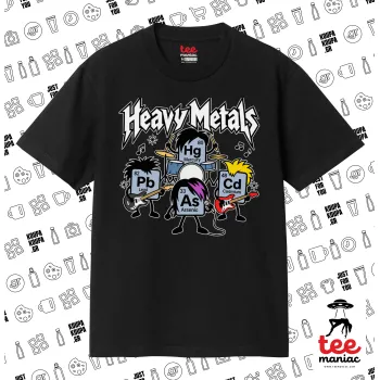 Heavy metals chemical — ΜΑΥΡΟ Κλασικό T-Shirt, διπλής ραφής, χωρίς πλευρικές ραφές από 100% βαμβάκι. Vegan & OEKO-TEX πιστοποιημένο.