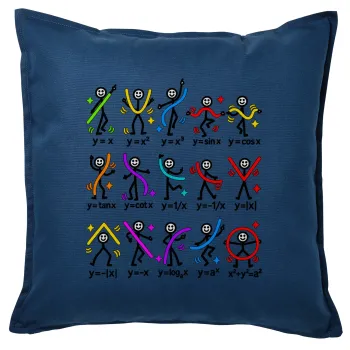 Οι συναρτήσεις… χορεύουν! — Sofa cushion Blue 50x50cm includes filling