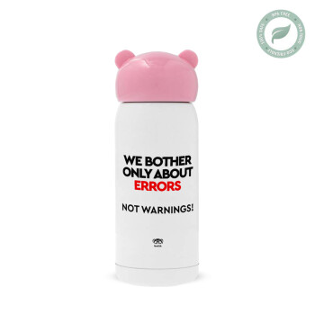 We bother only about errors, not warnings, Pink stainless steel thermal flask, 320ml