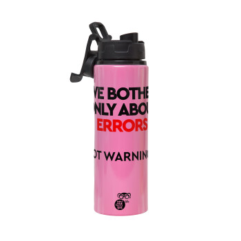 We bother only about errors, not warnings, Metallic water bottle with safety lid, 850ml aluminum