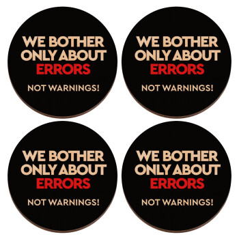 We bother only about errors, not warnings, ΣΕΤ x4 Σουβέρ ξύλινα στρογγυλά plywood (9cm)