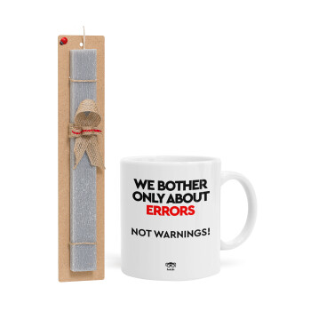 We bother only about errors, not warnings, Easter Set, Ceramic Cup (330ml) & Easter aromatic flat candle (30cm) (GRAY)