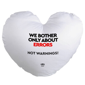 We bother only about errors, not warnings, Μαξιλάρι καναπέ καρδιά 40x40cm περιέχεται το  γέμισμα