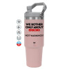 Pink color, 890ml (30oz) stainless Steel Tumbler with Handle
