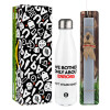 Easter candle, metallic white thermos bottle (500ml) & aromatic flat candle (30cm) (GRAY)