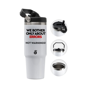 We bother only about errors, not warnings, 30oz stainless Steel Tumbler with Handle