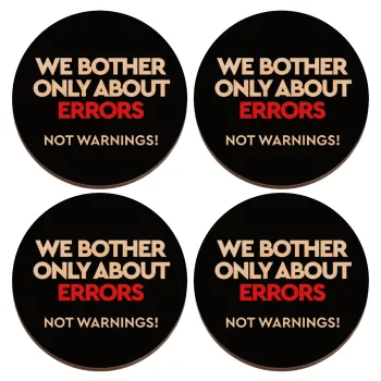 We bother only about errors, not warnings, ΣΕΤ x4 Σουβέρ ξύλινα στρογγυλά plywood (9cm)
