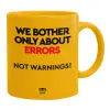 Ceramic coffee mug yellow, 330ml