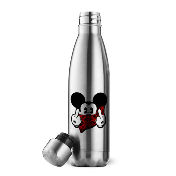 Mickey the fingers, Μεταλλικό παγούρι θερμός Inox (Stainless steel), διπλού τοιχώματος, 500ml