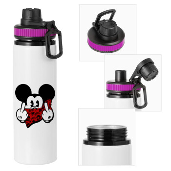 Mickey the fingers, Metallic water bottle with safety lid, 850ml aluminum