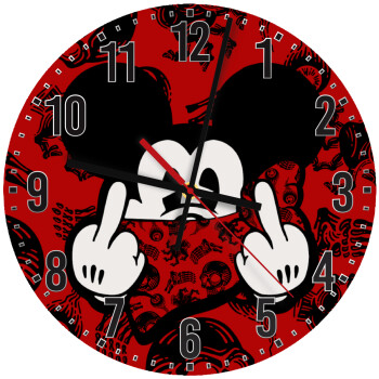 Mickey the fingers, Ρολόι τοίχου ξύλινο (30cm)
