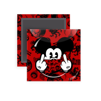 Mickey the fingers, Μαγνητάκι ψυγείου τετράγωνο διάστασης 5x5cm