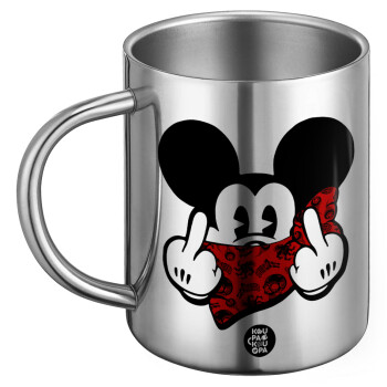 Mickey the fingers, Ανοξείδωτη Μεταλλική Κούπα 450ml - Διπλού Τοιχώματος