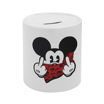 Mickey the fingers, Κουμπαράς πορσελάνης με τάπα