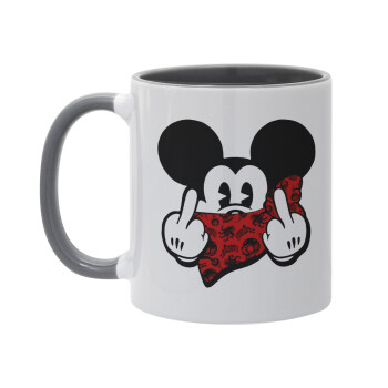 Mickey the fingers, Mug colored grey, ceramic, 330ml