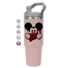 Pink color, 890ml (30oz) stainless Steel Tumbler with Handle