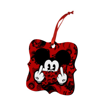 Mickey the fingers, Christmas ornament polygon wooden 7.5cm