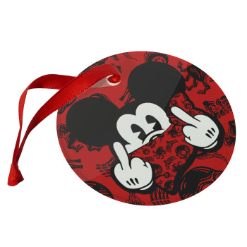 Mickey the fingers, Christmas ornament glass 9cm