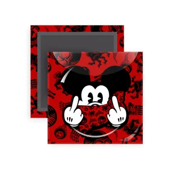 Mickey the fingers, Μαγνητάκι ψυγείου τετράγωνο διάστασης 5x5cm