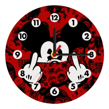 Mickey the fingers, Ρολόι τοίχου ξύλινο (20cm)
