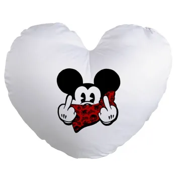 Mickey the fingers, Μαξιλάρι καναπέ καρδιά 40x40cm περιέχεται το  γέμισμα