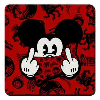 Mickey the fingers, Τετράγωνο μαγνητάκι ξύλινο 9x9cm