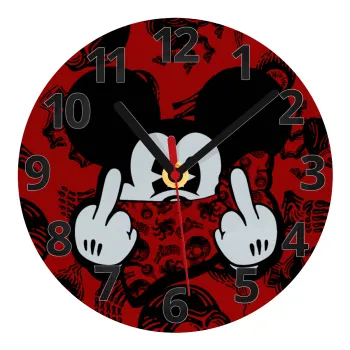 Mickey the fingers, Ρολόι τοίχου γυάλινο (20cm)