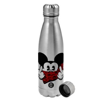 Mickey the fingers, Metallic water bottle, stainless steel, 750ml