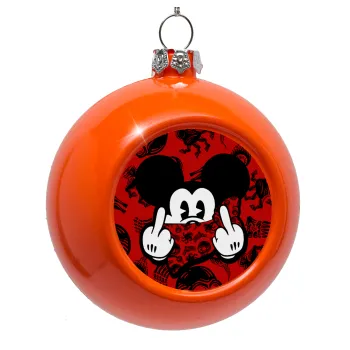 Mickey the fingers, Orange Christmas tree ornament bauble 8cm
