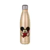 Glitter gold stainless steel thermos bottle, double-walled, 500ml
