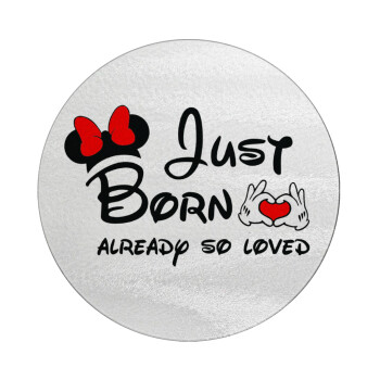 Just born already so loved, Επιφάνεια κοπής γυάλινη στρογγυλή (30cm)