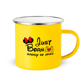 Just born already so loved, Yellow Enamel Metallic Cup 360ml