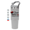GREY color, 890ml (30oz) stainless Steel Tumbler with Handle
