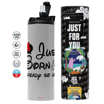 Just born already so loved, Tumbler stainless steel GREY 600ml