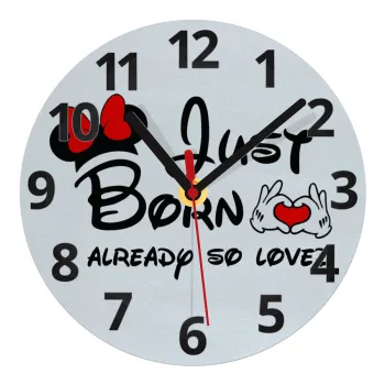 Just born already so loved, Ρολόι τοίχου γυάλινο (20cm)